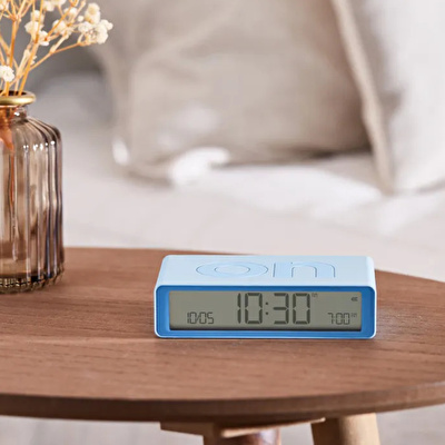 LEXON Flip Klasik Şarj Edilebilir Alarm Saat Açık Mavi